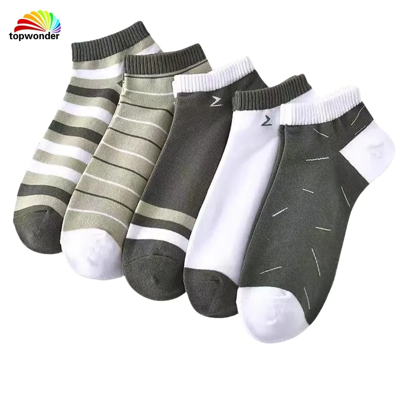 Personalize e venda por atacado todos os tipos de meias listradas casuais para esportes de verão em muitas cores a baixo preço