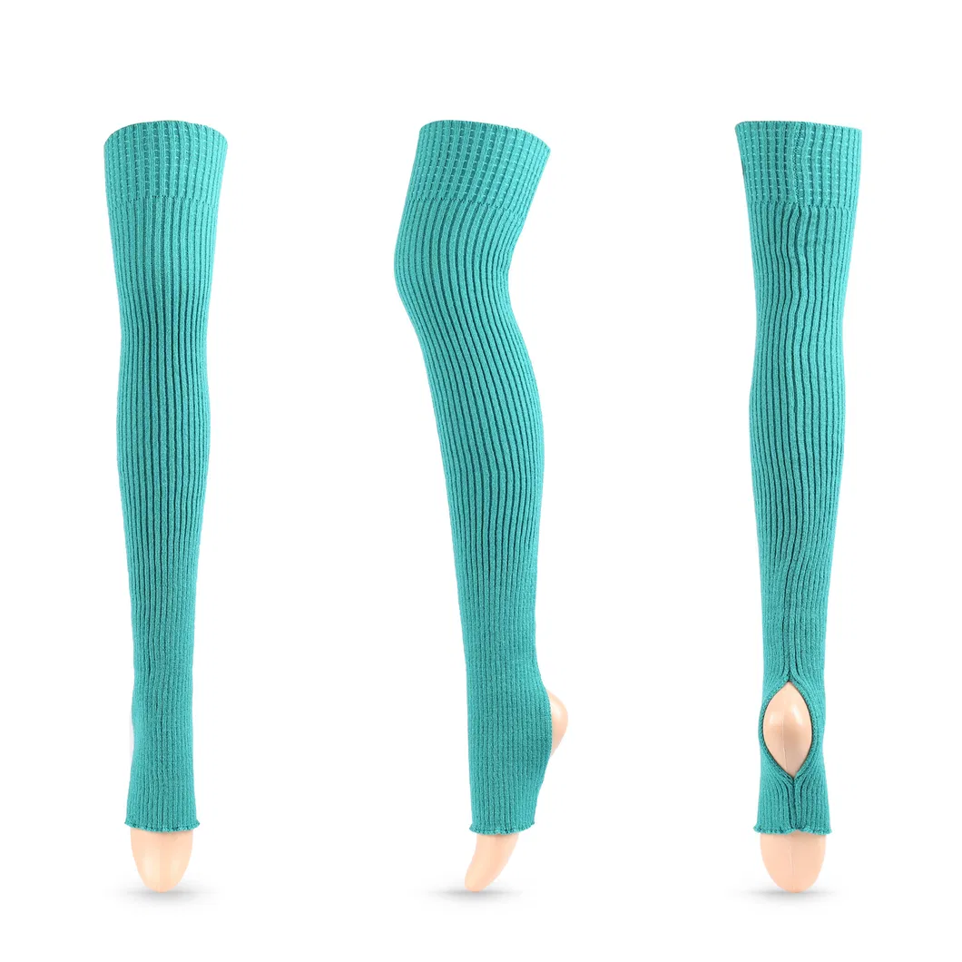 Meias de lã quentes para balé, dança latina, meias longas e grossas, leggings