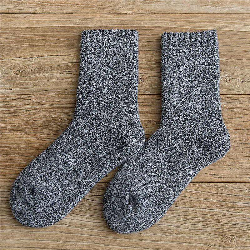 Meias térmicas grossas de lã para homens, outono e inverno 2024 aconchegantes