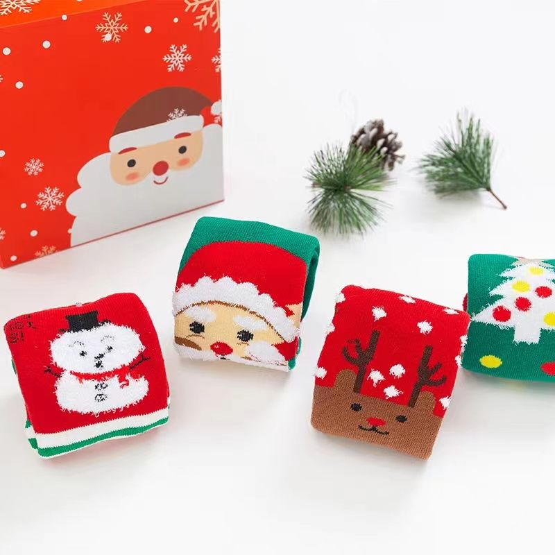 Meias de Natal para Homem Usar Uniforme Feliz Vestuário Socken Inverno Crew 100% Algodão Novo Presente de Férias de Ano Novo Meias