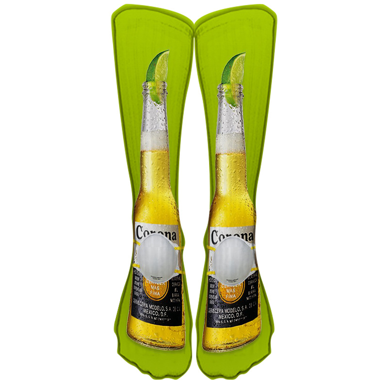 Meias Engraçadas Femininas 3D Meias de Animal Impressas, Meias de Gato, Cachorro, Pata de Tigre, Meias Casuais Felizes de Moda, Meias Altas