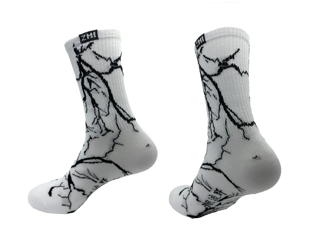 Meias de Poliéster Altas Antiderrapantes Inverno Simples Crew Cano Curto Tubo ODM Descartáveis Tecidas 3D Designer Personagem Alto Fino Spandex