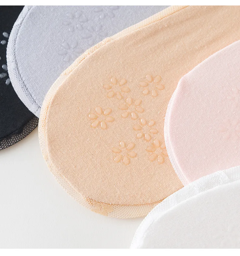 Meias invisíveis femininas personalizadas de corte baixo da Four Seasons