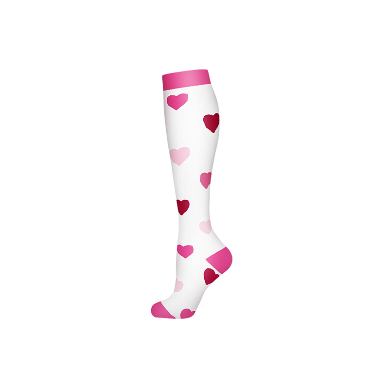 Nylon Elastic Knee High Running Compression Sport Socks Nurse Meias