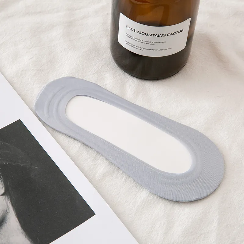Meias de Seda de Gelo para Mulheres, Finas de Algodão, com Boca Rasa, Invisíveis, com Renda para o Verão