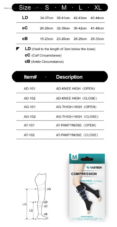 CE/FDA/ISO13485 Meia de Compressão Certificada