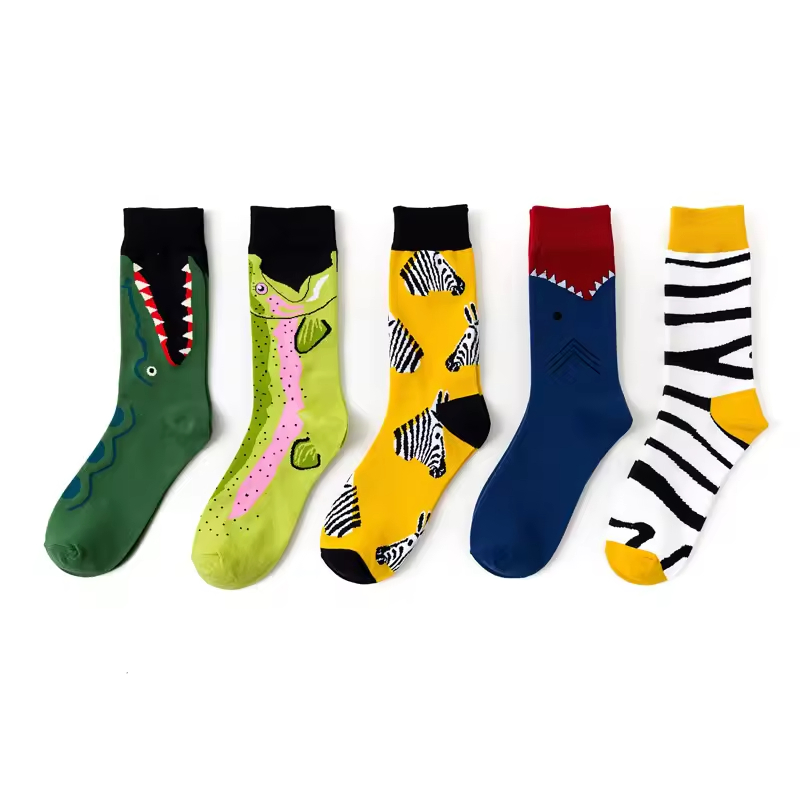Meias de Algodão Personalizadas para Mulheres, Respirável, Engraçadas, Inspiradas em Frutas e Animais Coreanos, Moda de Rua, Estilo Colorido, Primavera