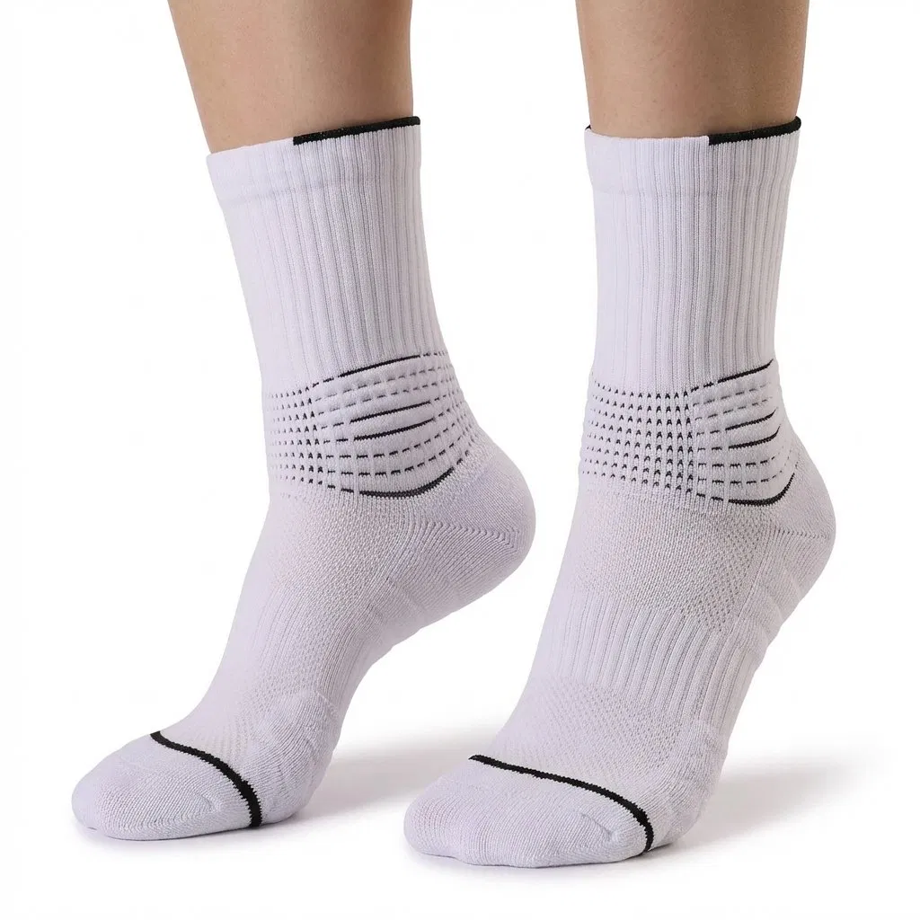 Meias de Badminton para Homens e Mulheres, Antiderrapantes, Respiráveis, Confortáveis e de Secagem Rápida