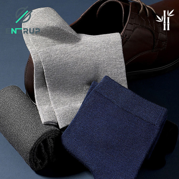 Meias Personalizadas Enerup para Homens Crew até o Tornozelo Meias Unissex de Bambu