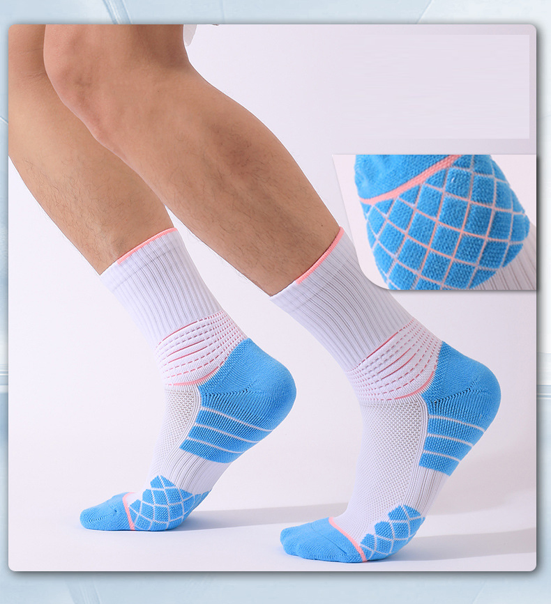 Meias Esportivas Masculinas Atacado Meia-Calf Basquete Toalha Corrida