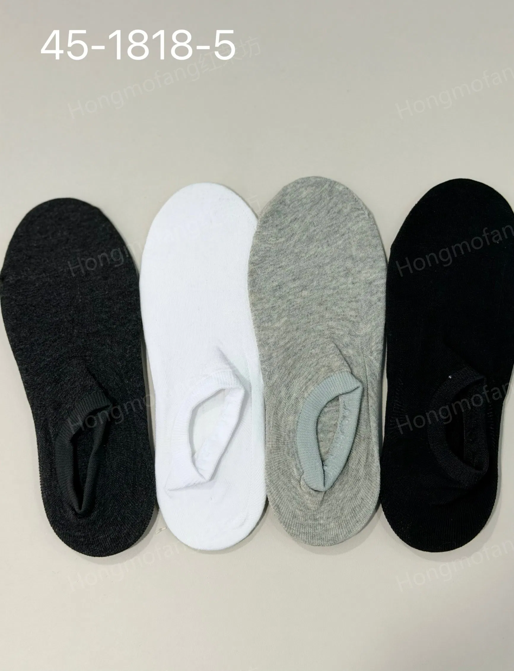 Meias Invisíveis para Homens Ultra Baixas em Algodão, Nylon e Spandex Antiderrapantes 4-Color