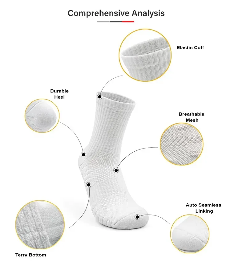 Meias de Basquete Masculinas Personalizadas de Alta Qualidade Meias Esportivas