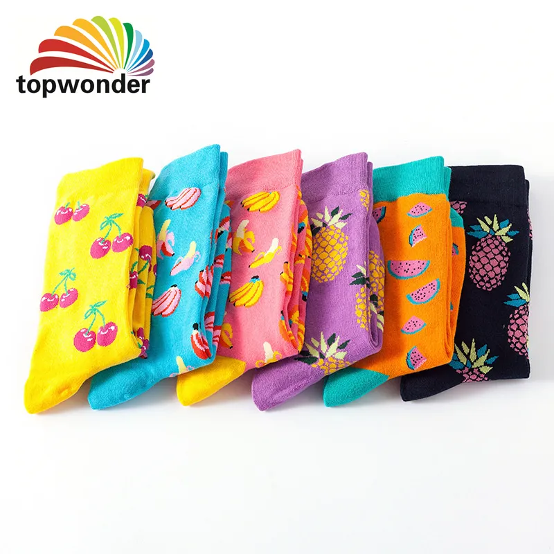 Atacado e personalização de todos os designs de meias de vestido de joelho de frutas em alta moda, disponíveis em muitas cores a preços baixos