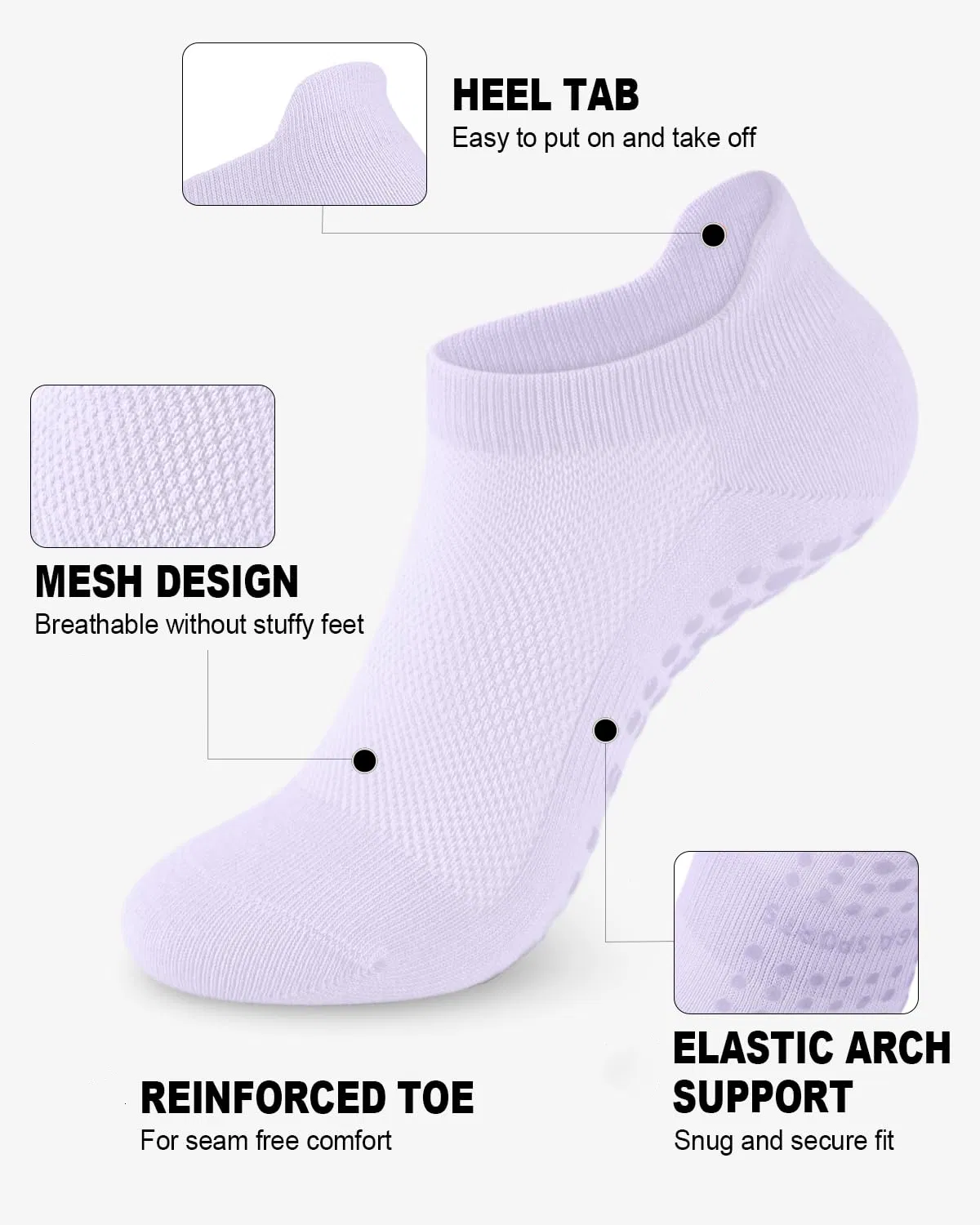 Meias de Pilates com design personalizado de ruffles, antiderrapantes, de alta qualidade, com laços de balé, à venda por atacado