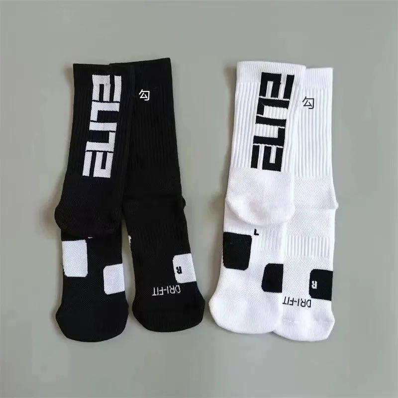 Meias Atletas Super Elite Masculinas com Sola Almofadada de Terry para Corrida, Ciclismo e Basquete