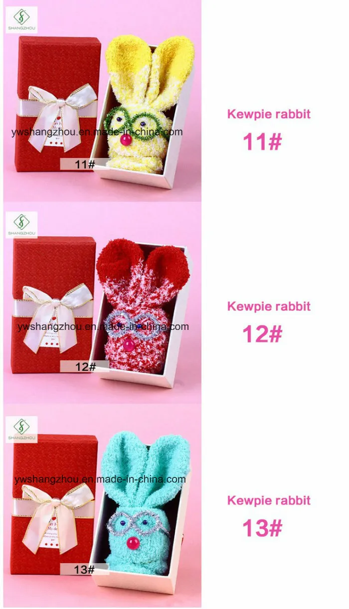 Meias de Design Novo Kewpie Coelho Caixa de Presente Personalizada para Crianças
