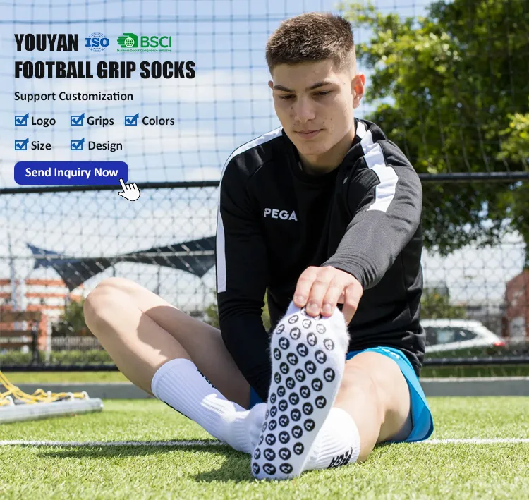 Meias de Futebol Personalizadas com Logo, Silicone, Ventosas, Antiderrapantes