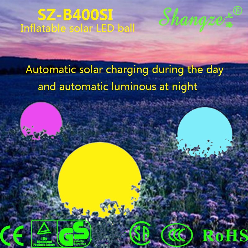 Inflatable Solar Floating Swimming Pool Pond LED Light Lamp Ball with RGBW Color Changing for Garden Beach Party