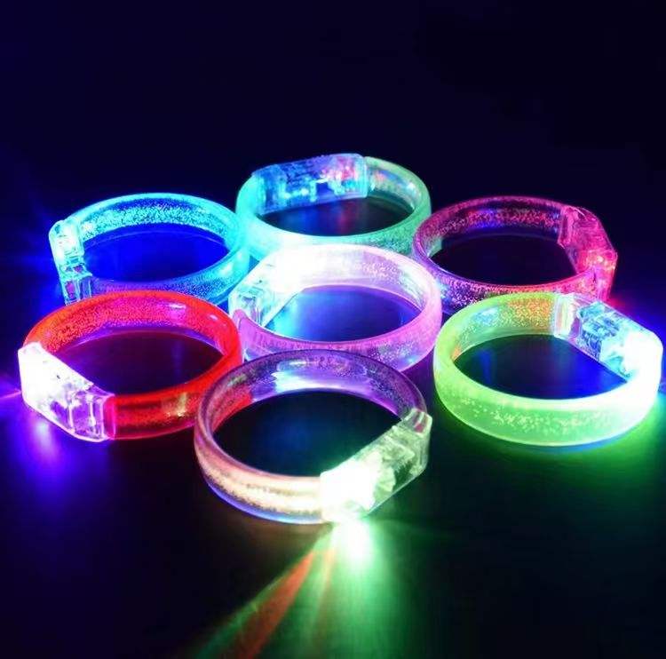 Cheap Led Flashing Bracelets Multi Color Change Light Up Bubble Wristband Flashing Luminous Bracelet For Neon Party