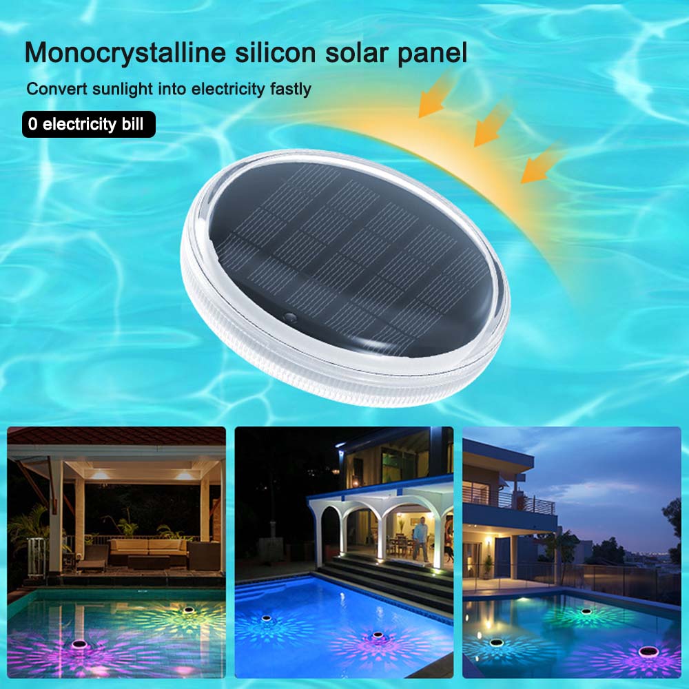 Pool Decoration Lights Led RGBW Submersible Floating Solar Pool Lights for Swimming Pool