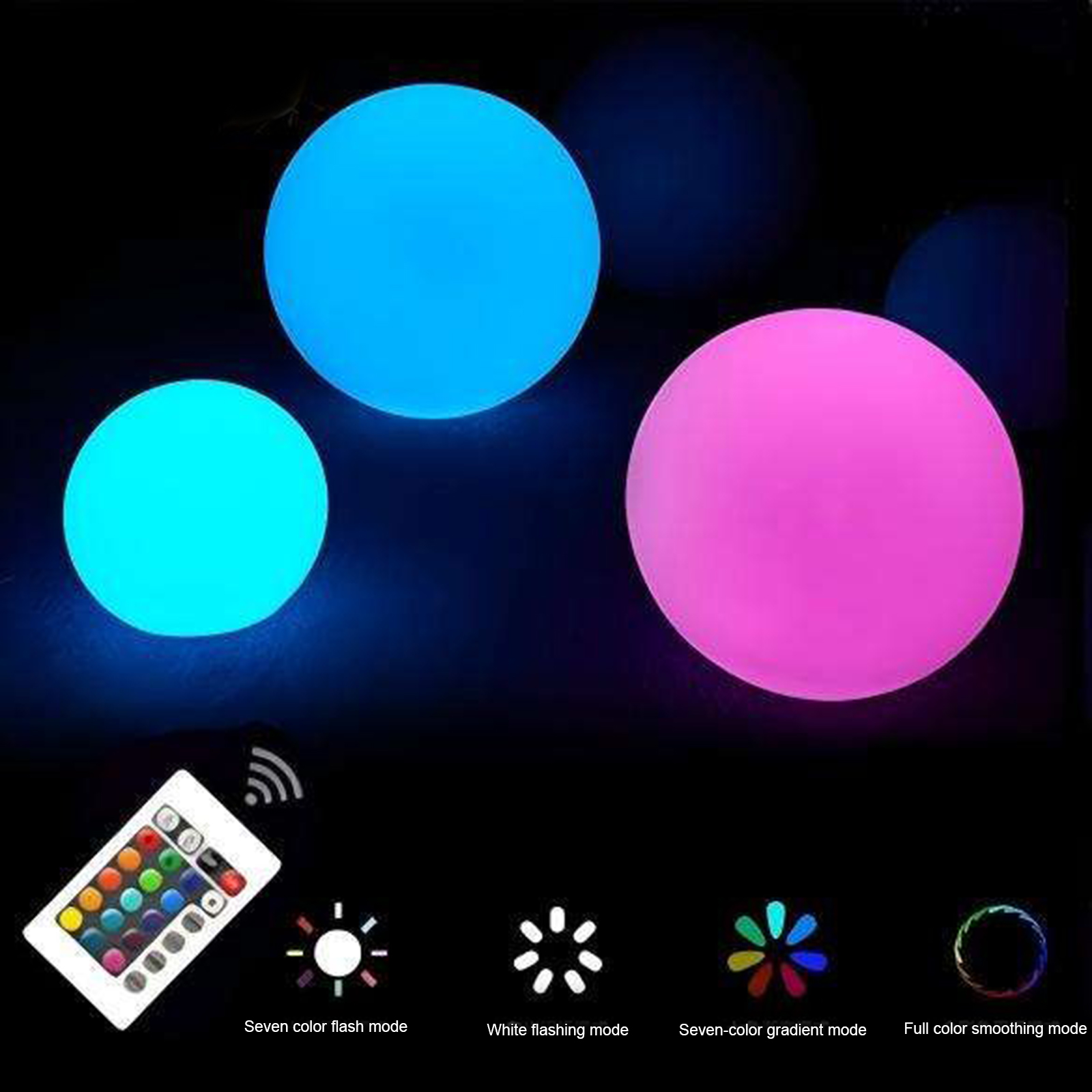 Led Ball RGB Color Changing Large Illuminated Outdoor Spheres Floating Swimming Pool Light
