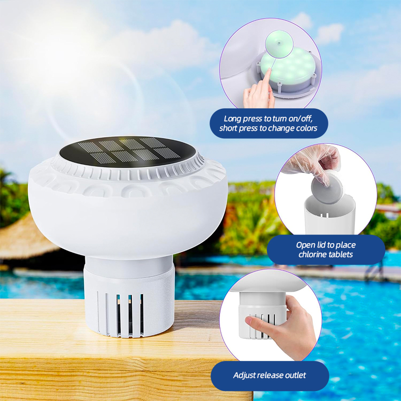 Multi-Color Solar LED Swimming Pool Lamp RGB Water Floating Lights Outdoor Garden Yard White Pond Underwater