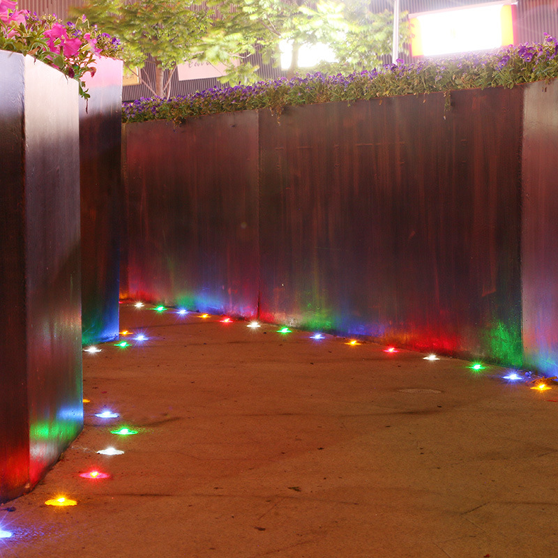 Outdoor Waterproof IP67 IP68 Solar Automatic Charging RGB LED Garden Path Swimming Pool Underwater Light Underground Light