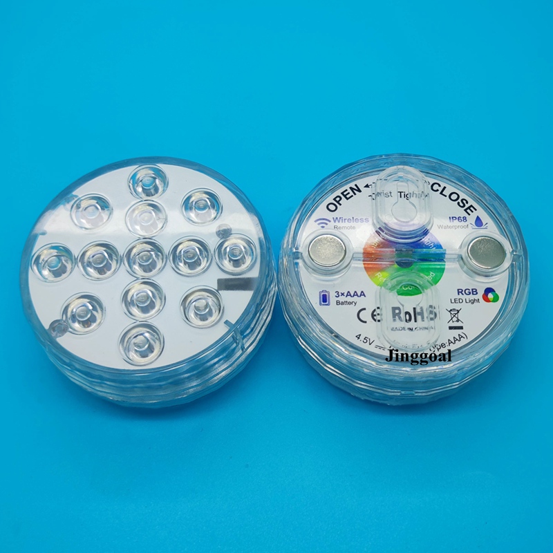 with Sucker and Magnet 13 LED Remote Controlled Submersible Underwater LED Fish Tank Pool Light Portable Cartoon Style CRI 60