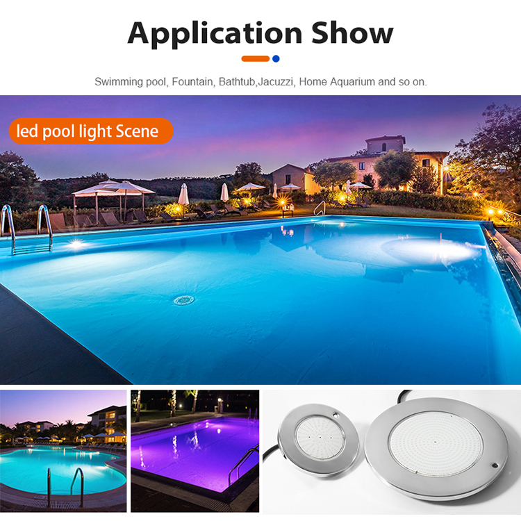 12V AC Ip68 Waterproof Par56 Above Ground Abs Smd2835 Remote Control Multicolor Underwater Rgb Swim Led Recessed Pool Lamp