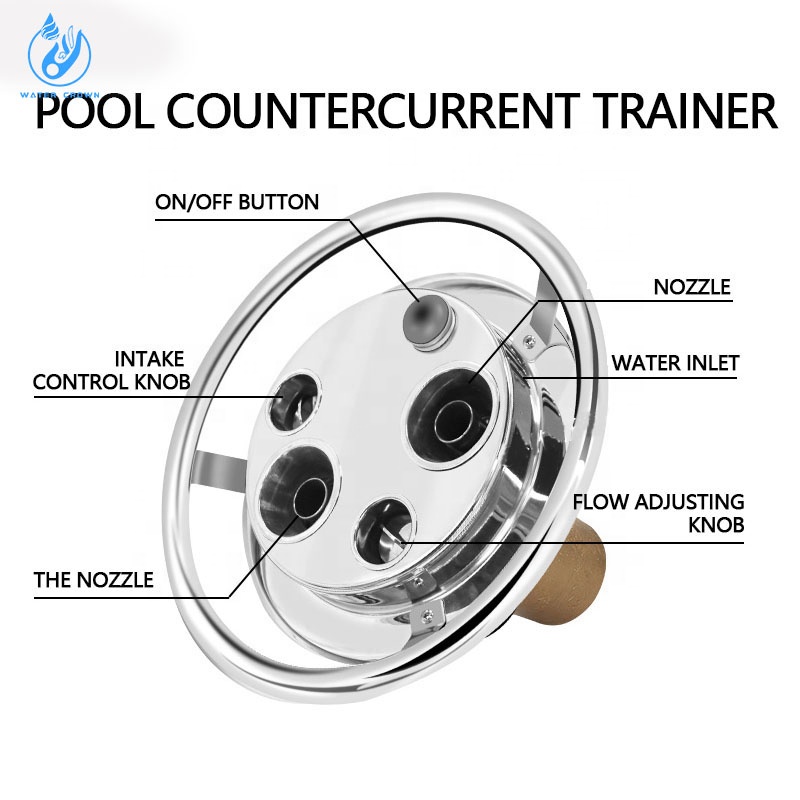 Stainless Steel Water Spray Jet Swimming Pool Reverser Counter Current Trainer Guangdong Made for Swimming Pool Training