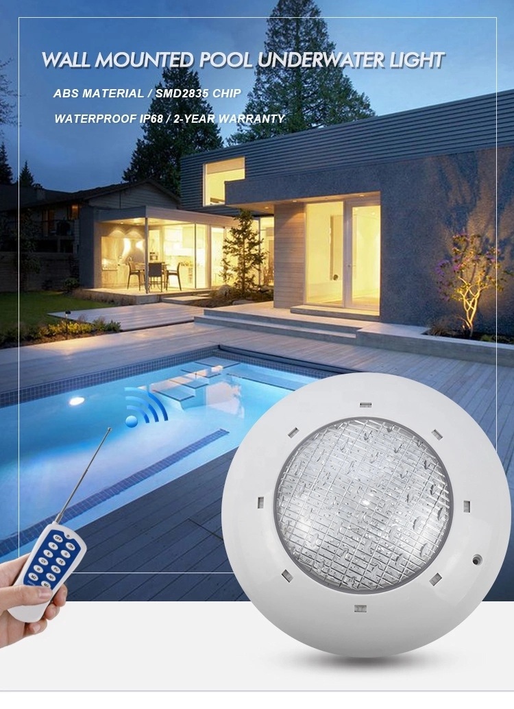 Wall Surface Mounted Plastic IP68 Waterproof 12V Low Voltage Multicolor Swimming Pool LED Lights