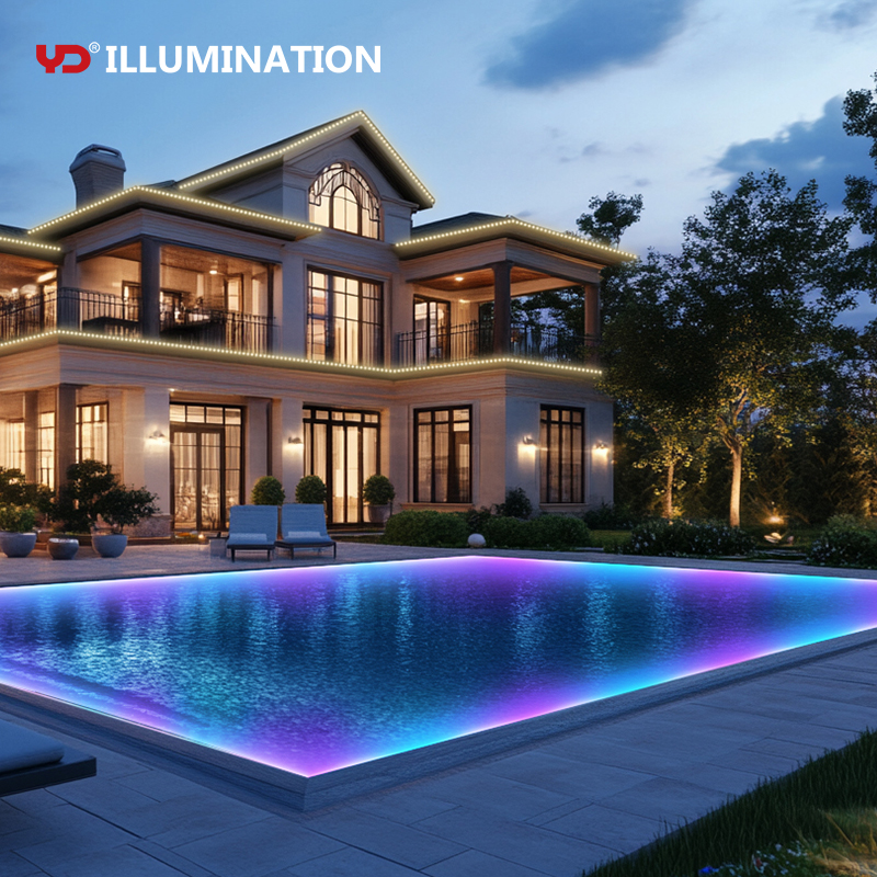 Highest IP68 Waterproof PVC LED Strip Lights For Underwater Swimming Pool &amp; Landscape Lighting With App Control