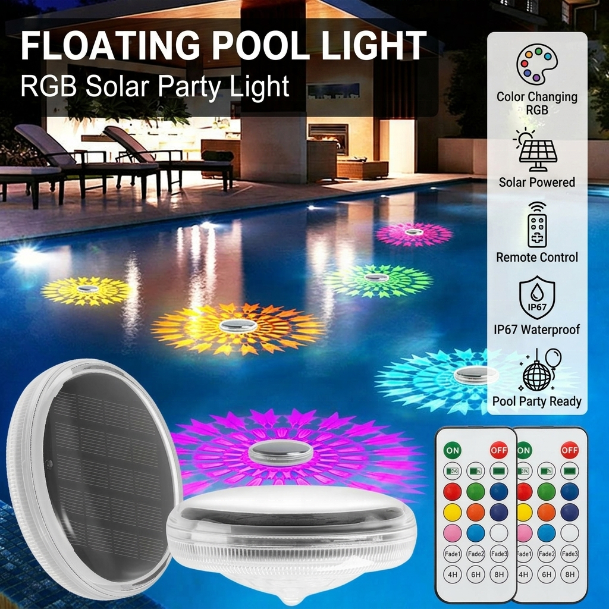 IP67 Floating Pool Lighted Decoration Waterproof Rgb Led Light for Swimming Pool Light Wireless