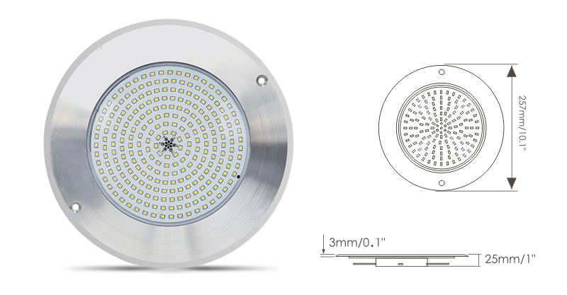 Pool light installation and details