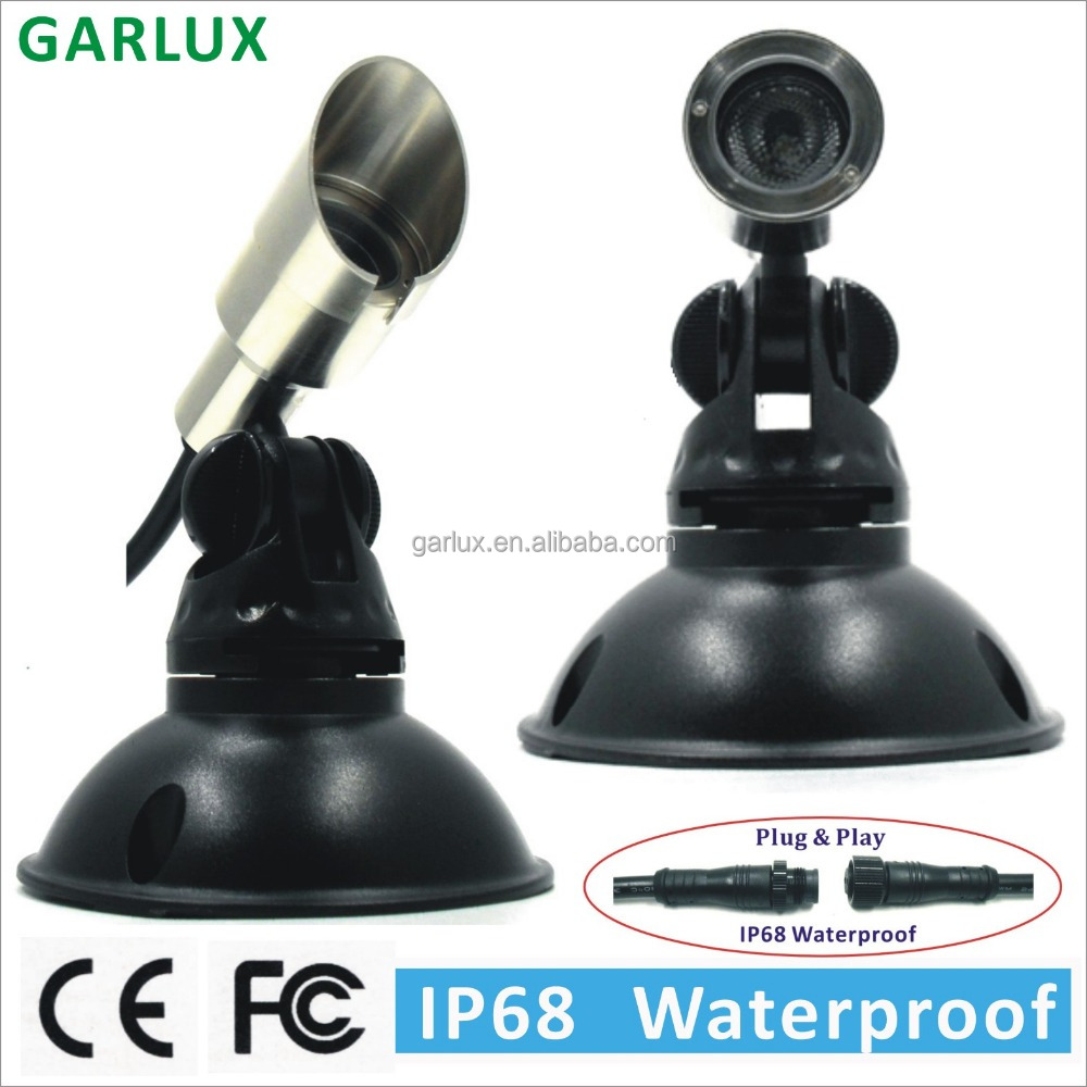 12V Low Voltage Pool &amp; Landscape LED Lights High CRI 80 IP68 Rated Brass Construction 3-Year Warranty