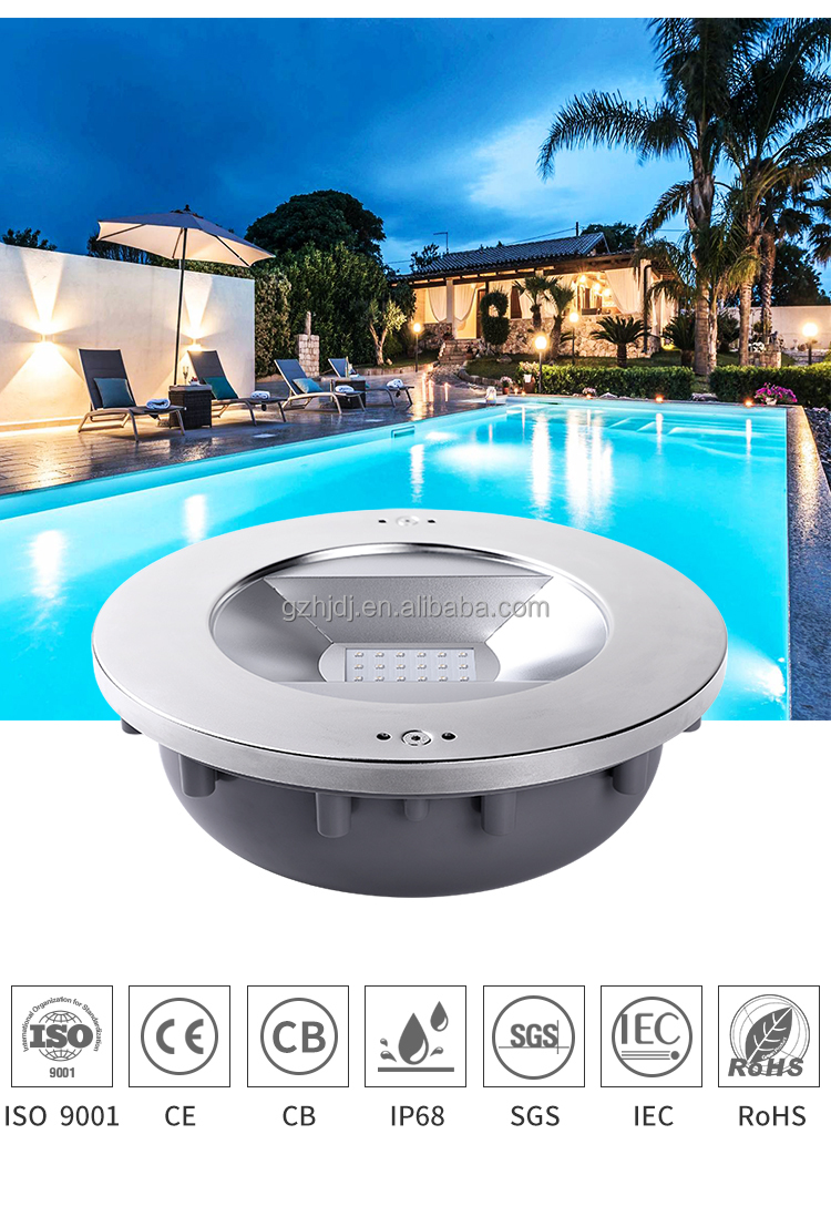 IP68 Waterproof Vinyl LED Pool Light RGB Color Changing 12V Low Voltage for Swimming Pool Spa Decoration