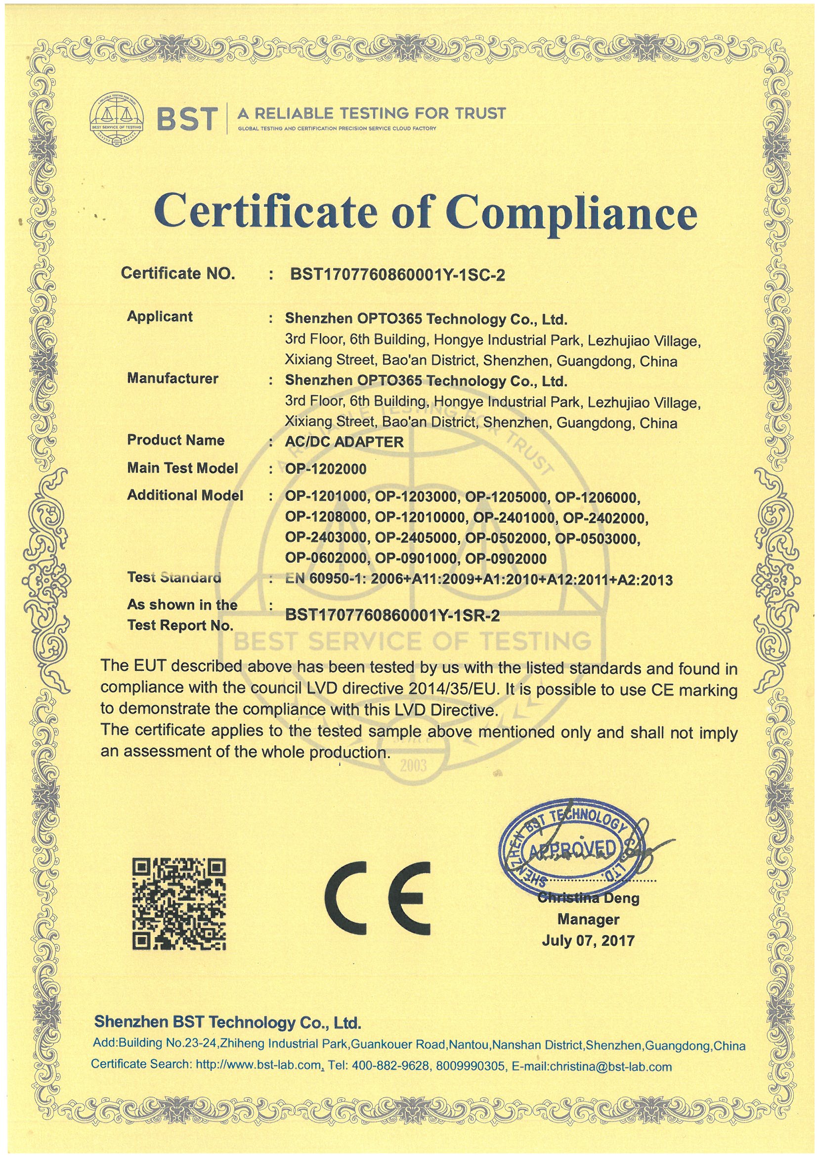 Certificate 1
