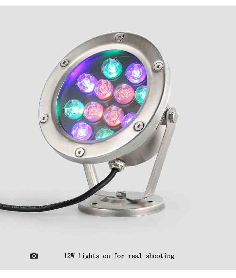 Outdoor Villa Garden Pool Light Low Voltage Landscape Lighting Underwater Glowing Diode RGB LED Fountain Light