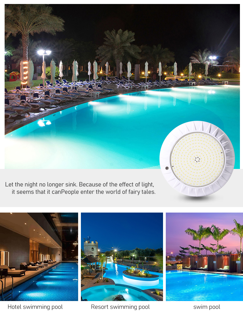 High Quality Pool Lamp Concrete Wireless 12V 18W Flat Oem Ip68 Waterproof Led Swimming Pool Light