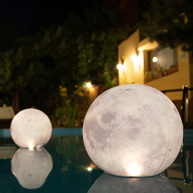 Full Moon Solar Floating Pool Lights Remote Inflatable IP67 Waterproof Color Changing LED Solar Powered Swimming Ball Lamp