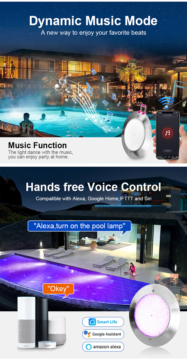 DC 12V Ip68 Waterproof 4 Wire RGB RGBW Stainless Steel Resin Filled Underwater Swimming Pool Led Light Low Voltage
