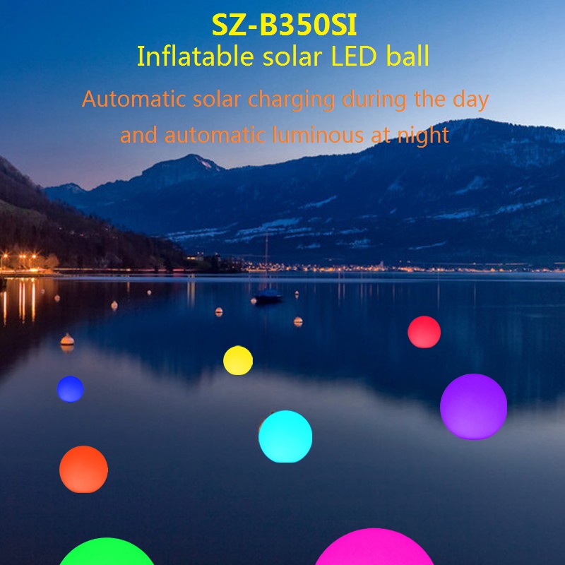 Inflatable Solar Floating Swimming Pool Pond LED Light Lamp Ball with RGBW Color Changing for Garden Beach Party