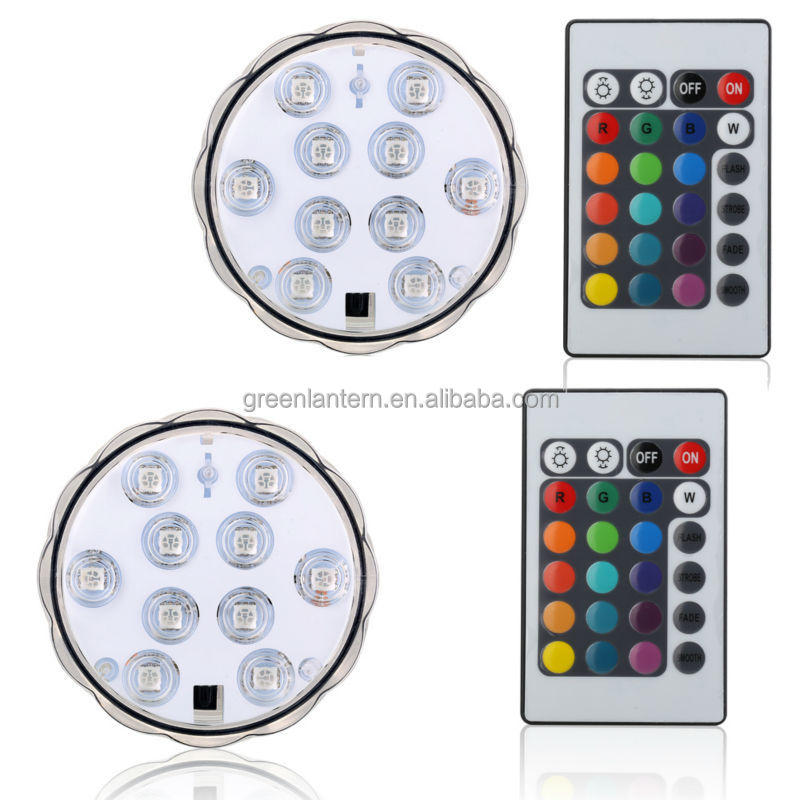 LED RGB Submersible Light With Magnet and Suction Cup Swimming Pool Light Underwater Tea Night Light for Pond