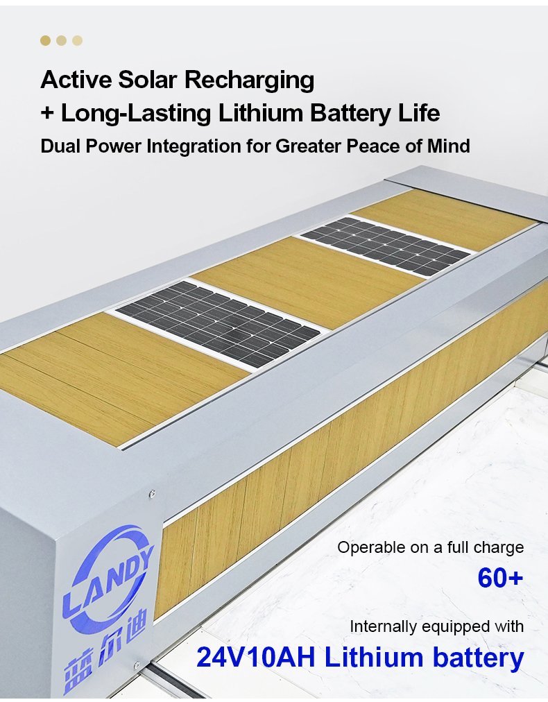 24V 400W Solar Energy Sliding Rail Motorised Pool Cover Roller Details 2