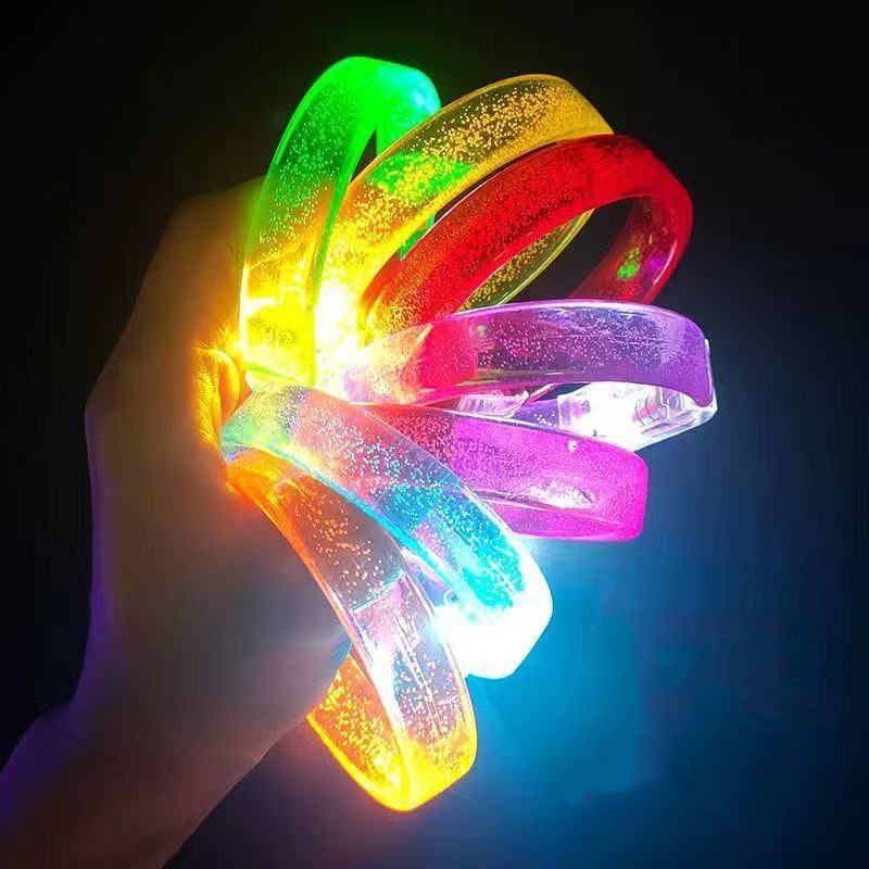Cheap Led Flashing Bracelets Multi Color Change Light Up Bubble Wristband Flashing Luminous Bracelet For Neon Party