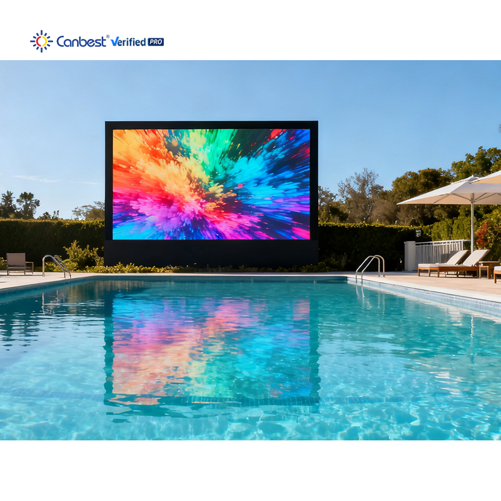 Canbest Poolside Outdoor LED Screen Waterproof High Brightness Billboard Display For Resort Hotel Villa Swimming Pool Cinema