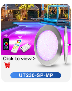 10Mm Resin Filled Led Pool Lamp DC12V Low Voltage Rgb Smart App Wifi Music Controlled Kit Stainless Steel Inground Pool Light