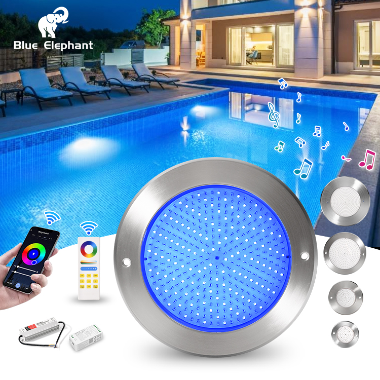 12V Ultrathin Ip68 316 Stainless Steel Anti Salty Water Spa Wall Mounted Led Rgb Rgbw Swimming Pool Lighting Underwater Lamp