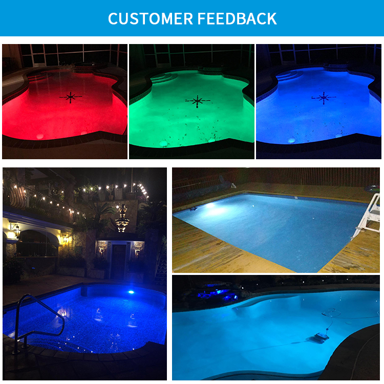 High Quality Pool Lamp Concrete Wireless 12V 18W Flat Oem Ip68 Waterproof Led Swimming Pool Light