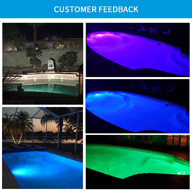 DC 12V Ip68 Waterproof 4 Wire RGB RGBW Stainless Steel Resin Filled Underwater Swimming Pool Led Light Low Voltage